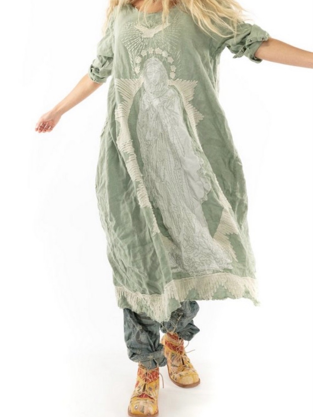 Magnolia Pearl Queen of the Sea Dress in Matcha